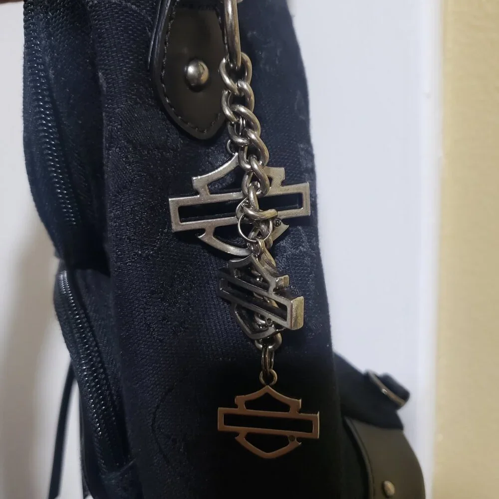 Harley Davidson Vintage Mini Backpack With Skull Prints - Picture 4 of 5